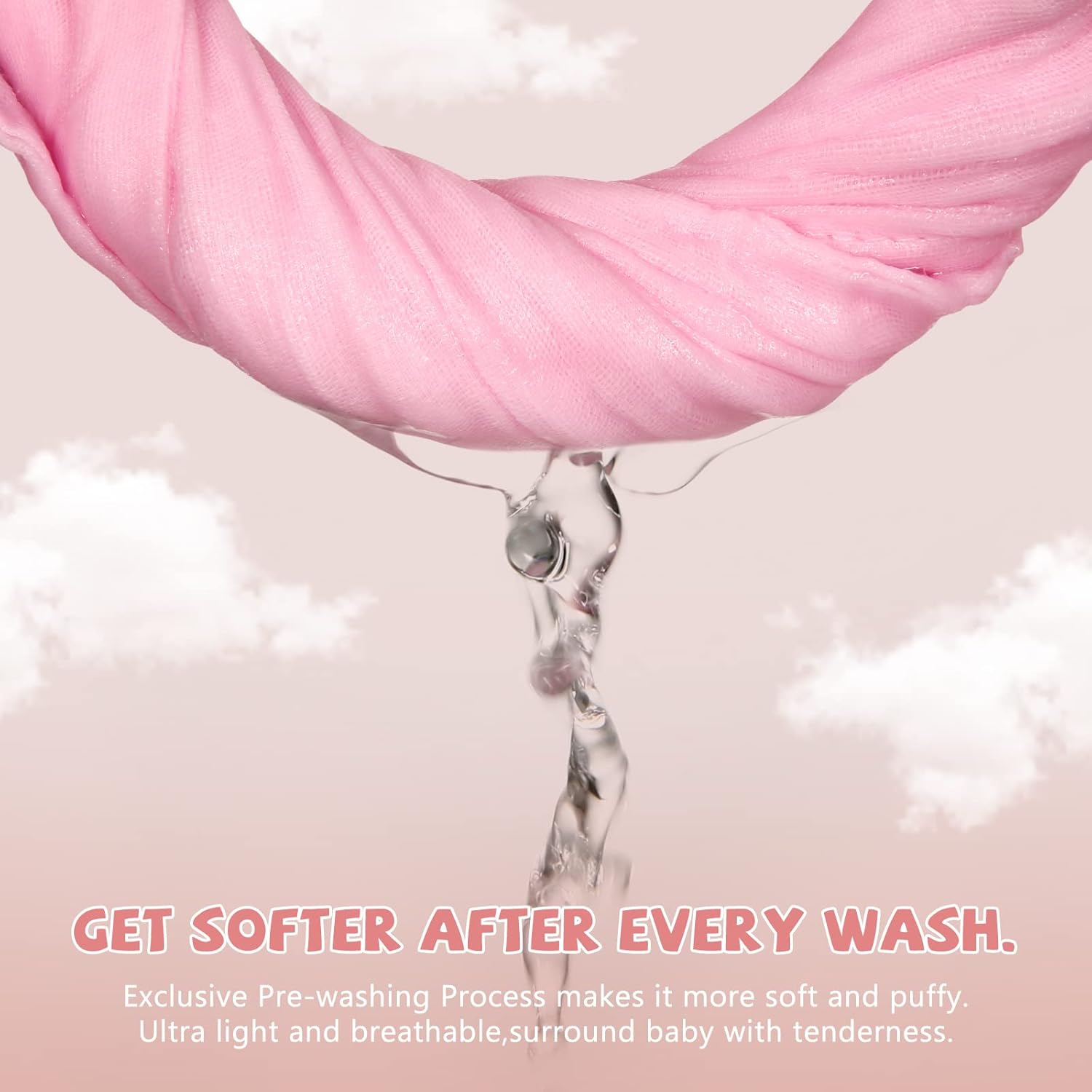 MUKIN Baby Washcloths and Burp Cloths, Soft Absorbent Towels for Newborns, 6 Pack, 12x12 Inches (Pink) - Image 9