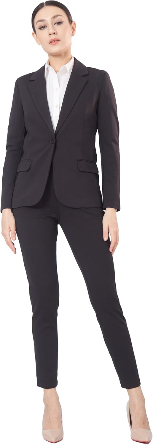 Marycrafts Women's Business Blazer Pant Suit Set for Work - Image 5