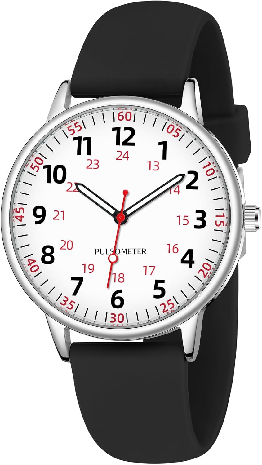 Nurse Watch for Women Waterproof Analog Silicone Watch with Second Hand Nursing Watch - Image 2