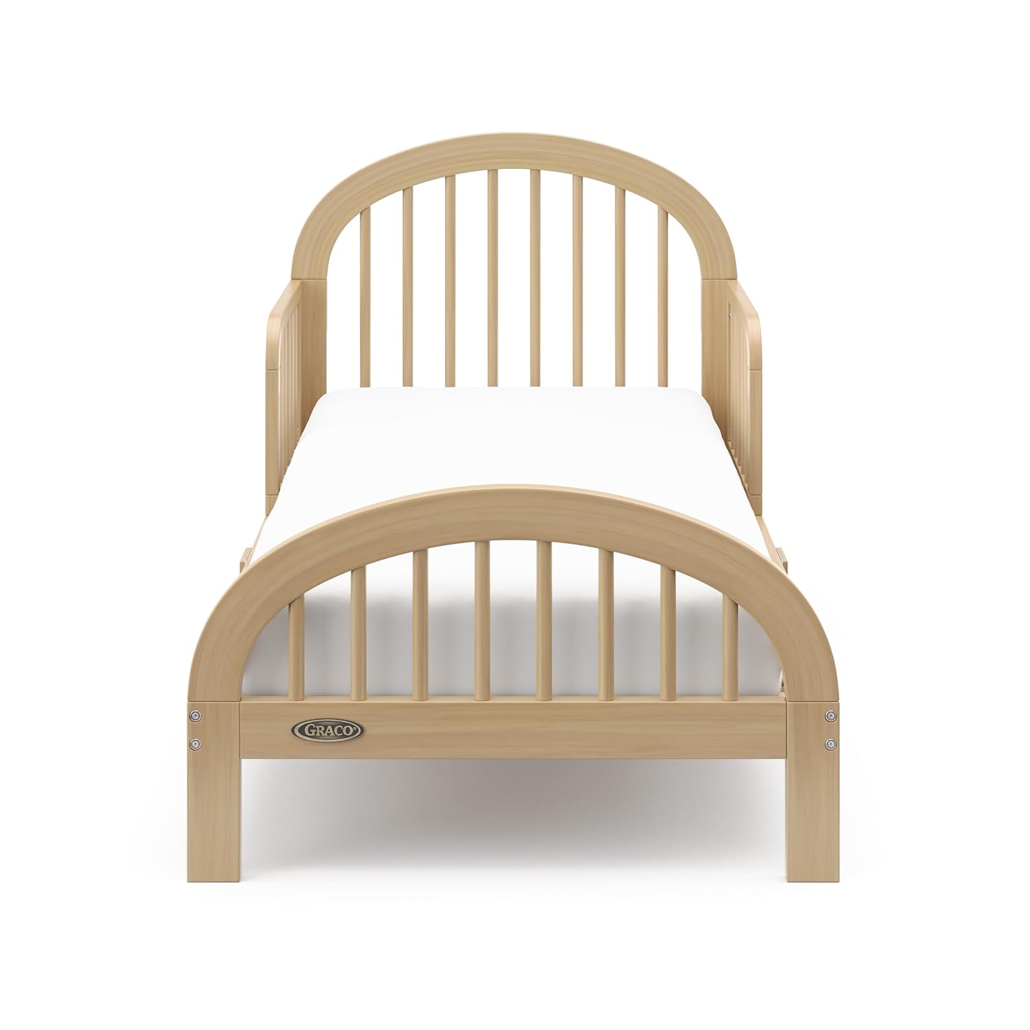 Graco Olivia Toddler Bed (Driftwood) - GREENGUARD Gold Certified, Includes Toddler Safety Guardrails, Fits Standard Crib & Toddler Mattress, Stylish Arched Design - Image 7