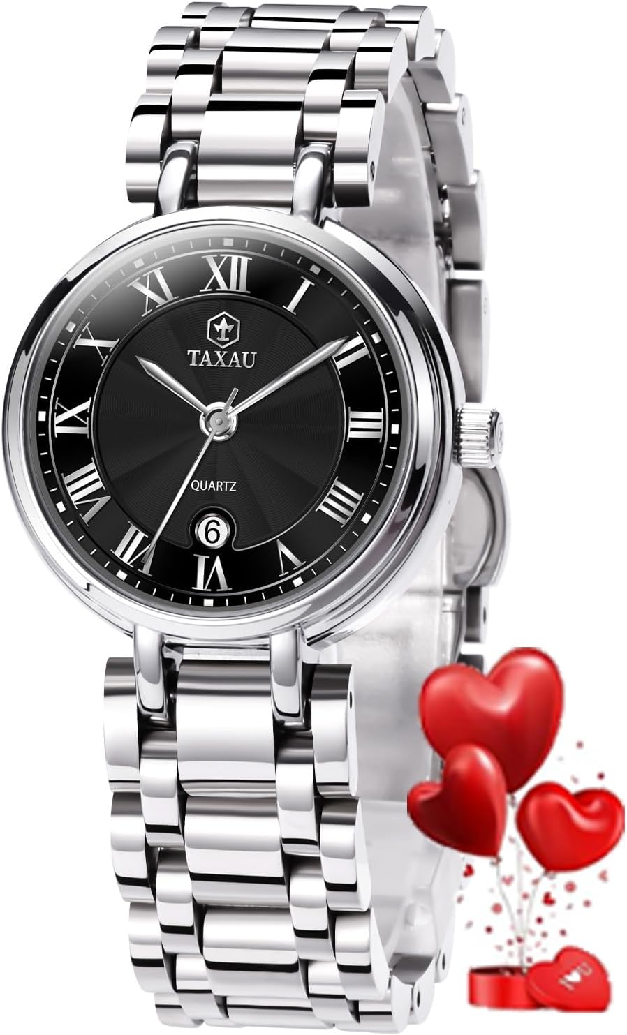 Womens Watch Casual Fashion Silver Waterproof Watches for Women Easy Read Analog Quartz Stainless Steel Ladies Watches with Date - Image 2