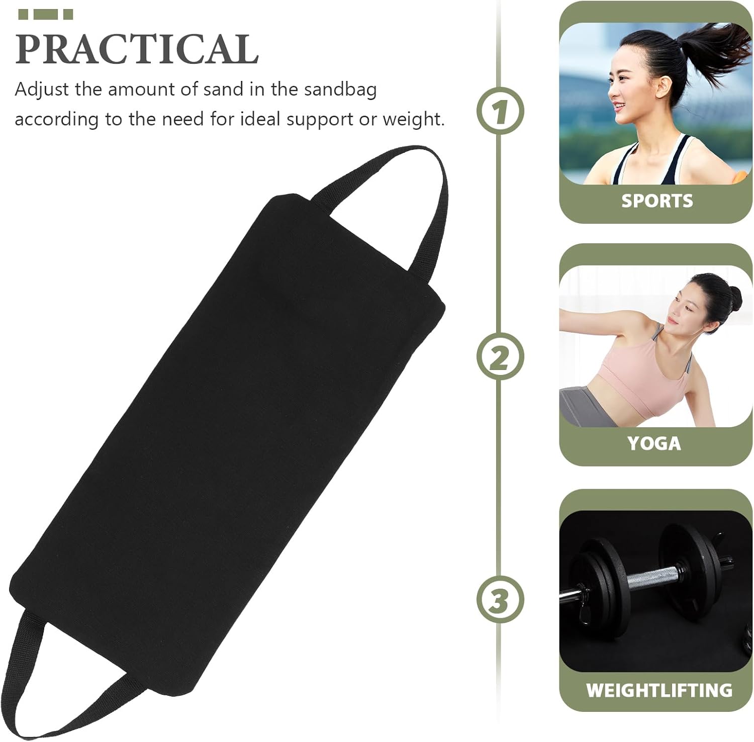 LEUNG Yoga Sand Bag, Portable Unfilled Two Handle Design Sandbags for Yoga Weights and Training - Image 9