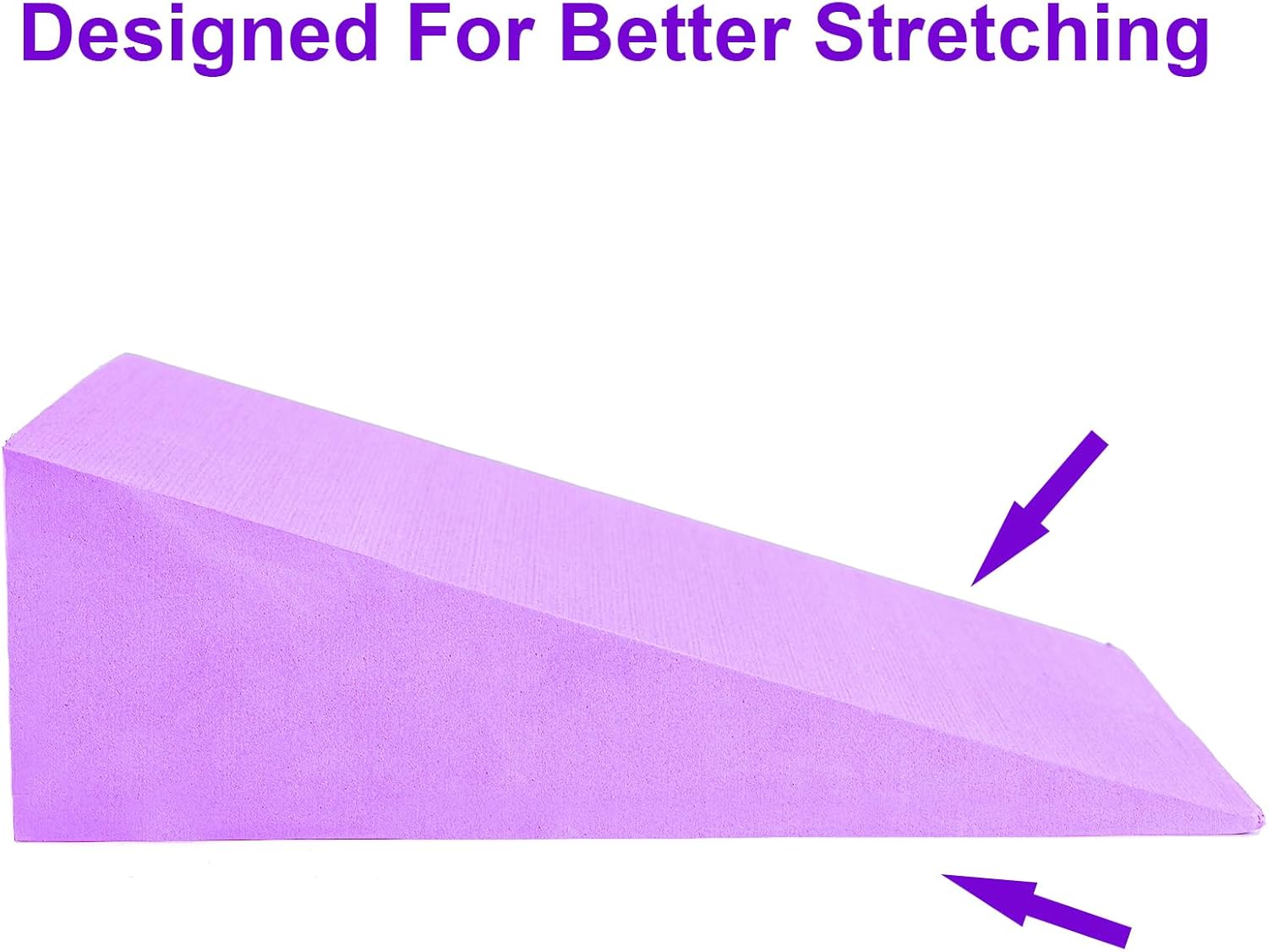 DEAYOU 2 Pack Yoga Foam Wedge, 13" EVA Foam Wedge Block for Exercise, Wrist Back Support (Purple) - Image 5
