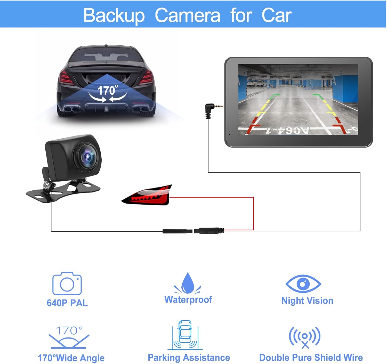 7" HD Portable Carplay Wireless Touch Screen Double Din Car Stereo Compatible Apple Carplay and Android Auto with GPS Navigation, Voice Control, Mirror Link, Bluetooth - Image 7