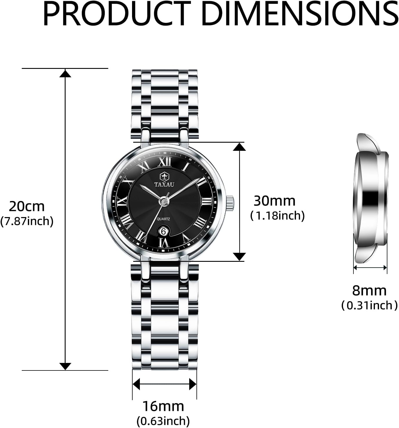 Womens Watch Casual Fashion Silver Waterproof Watches for Women Easy Read Analog Quartz Stainless Steel Ladies Watches with Date - Image 5