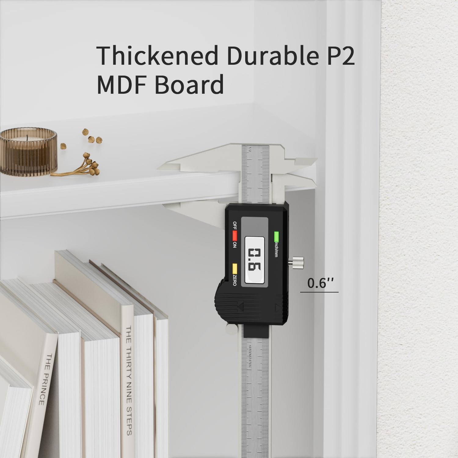 VICTONE 5-Shelf Bookcase, Wooden Standing Rack Book Storage Shelves Furniture Selection for Living Room, Bedroom, Home Office (White) - Image 7