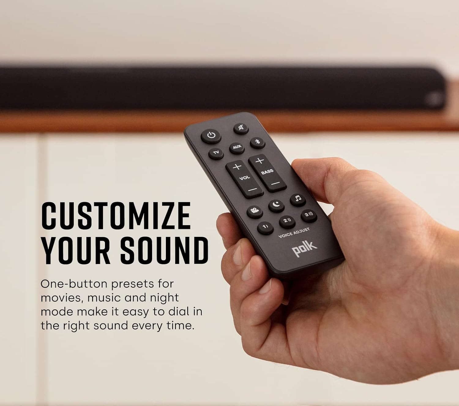 Polk Audio Signa S4 Sound Bar with Wireless Subwoofer - Dolby Atmos 3D Audio, Exclusive VoiceAdjust & BassAdjust Technology, HDMI eARC, Works with 8K, 4K & HD TVs, Bluetooth, Wireless Streaming - Image 4