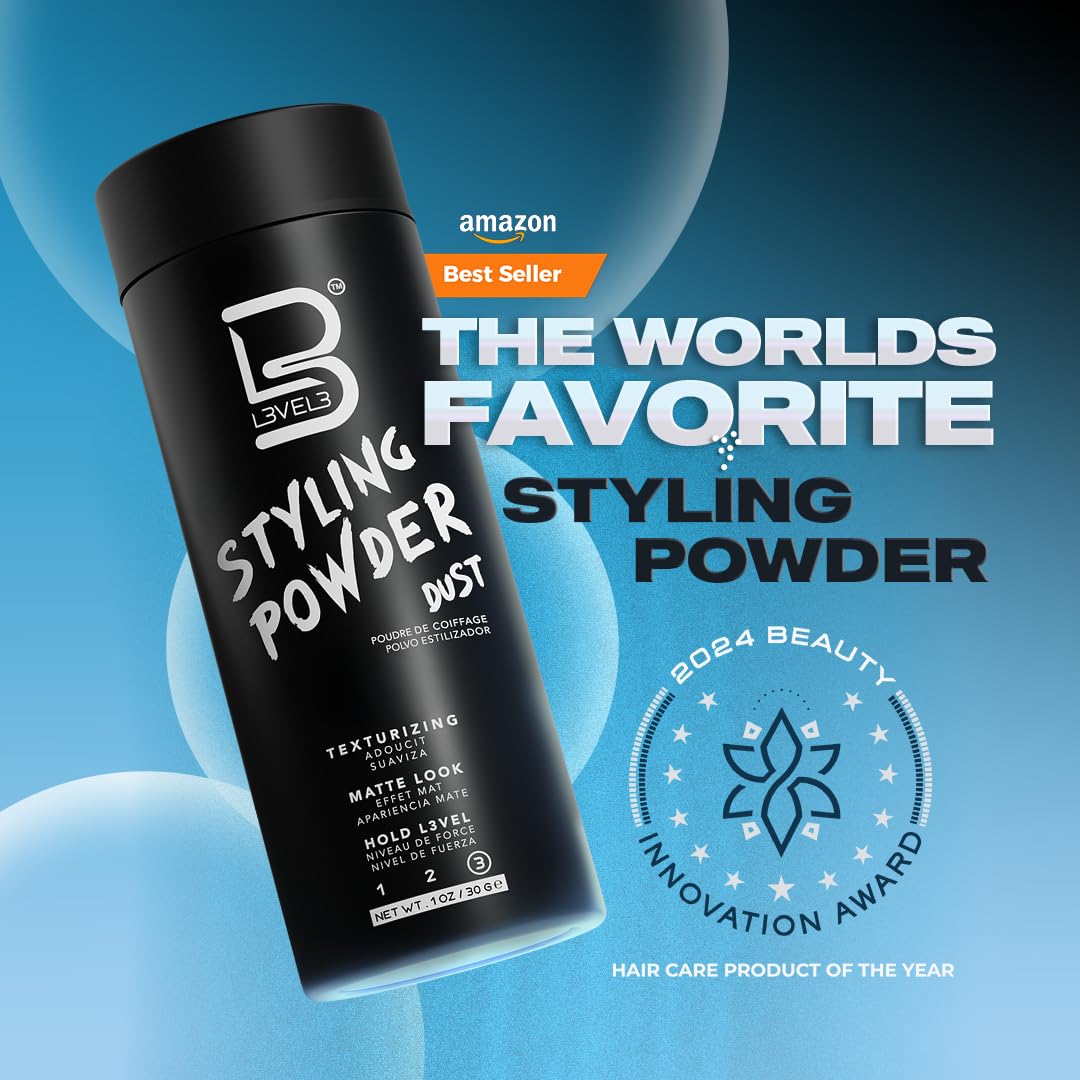 L3 Level 3 Styling Powder - Natural Look Mens Powder - Easy to Apply with No Oil or Greasy Residue - Image 4