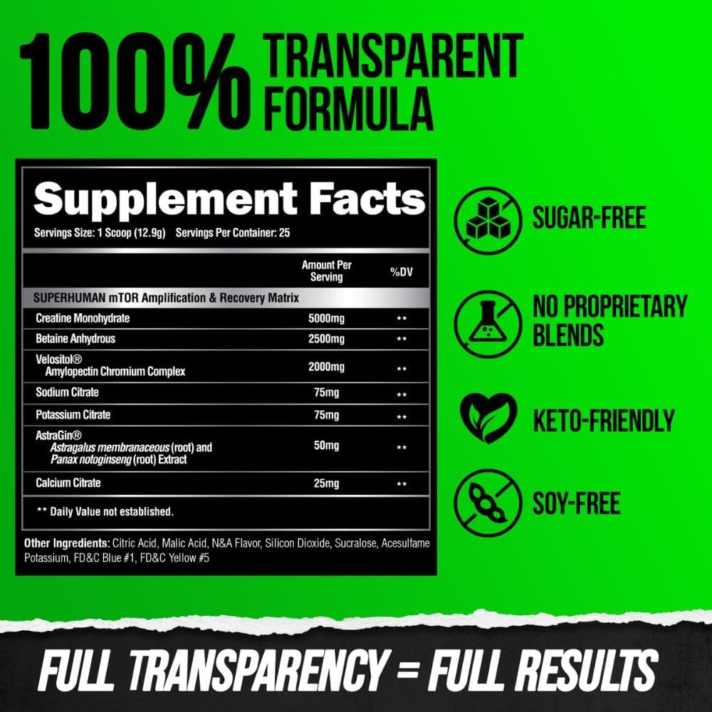 Alpha Lion Superhuman Post Workout Recovery, Muscle Builder Drink, Creatine Powder + More for Lean Muscle Growth, Strength & Volume, Supplement for Women & Men (25 Servings, Gainy Smith Apple) - Image 6