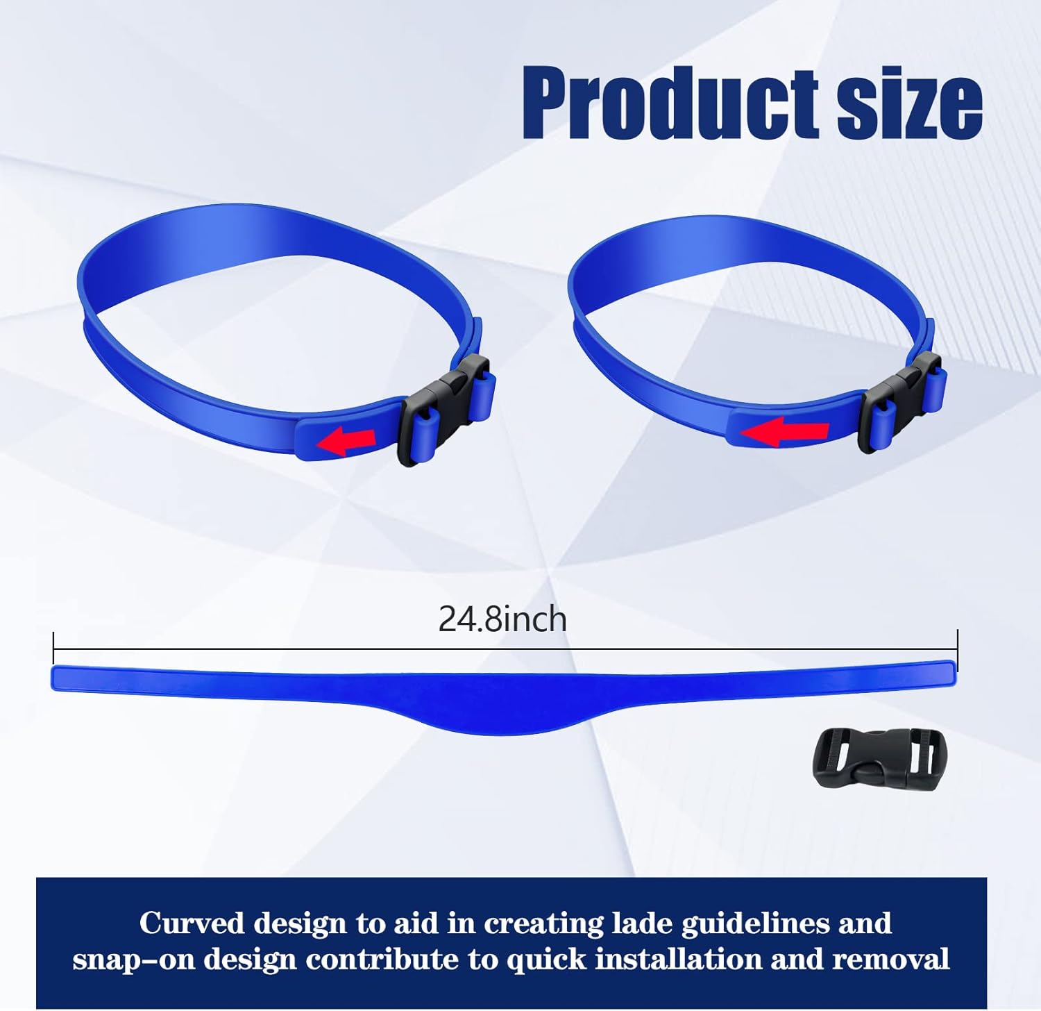 Neckline Shaving Template and Adjustable Hair Trimming Guide,DIY Self Haircutting System, Shaving and Keeping a Clean and Straight Neck Hairline,Easy Use Tool Soft Portable(Blue) - Image 7