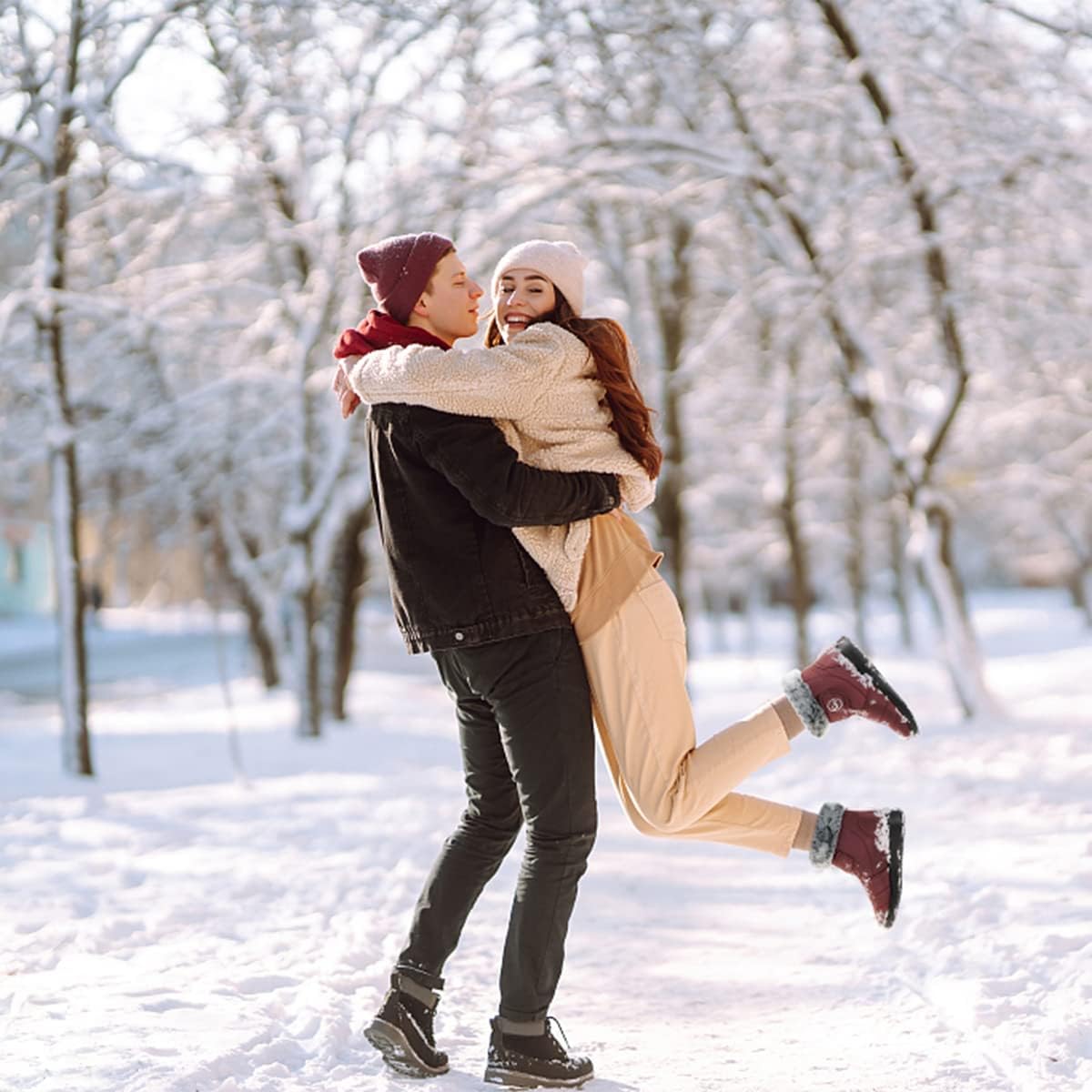 Women Snow Boots Winter Shoes With Hook Loop Comfortable Fur Lined Boots for Women Waterproof Slip On Booties Warm Anti Slip Shoes - Image 7