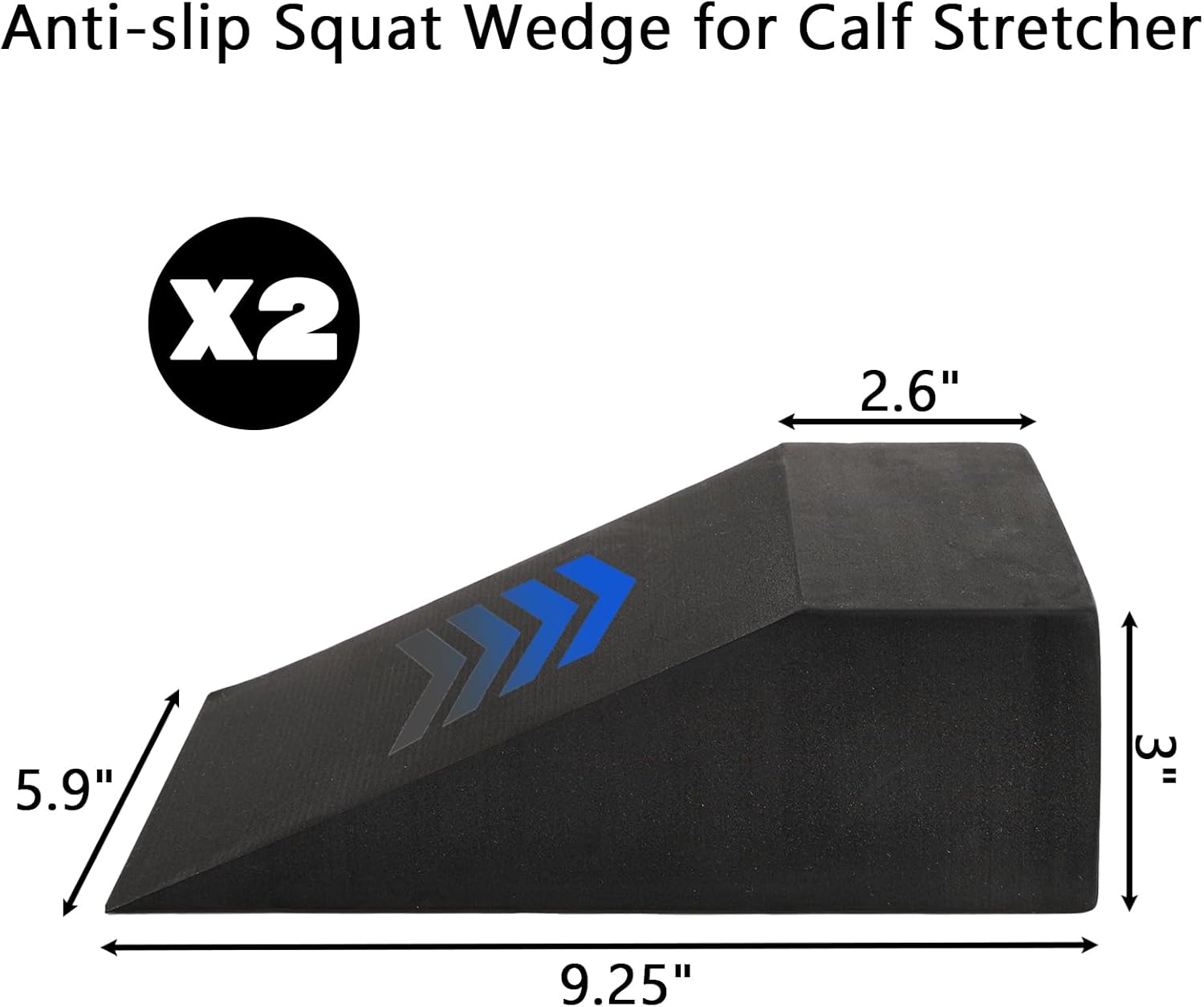 Yesland 2 Pcs Yoga Foam Squat Wedge Blocks, Professional Squat Ramp for Heel Elevated Squat, Lightweight Calf Stretcher Slant Board for Fitness, Squat, Push Up, Weightlifting - Image 3