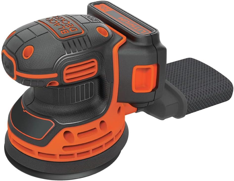 BLACK+DECKER 20V MAX Orbital Sander, Cordless, 12,000 OPM, 2 Sandpaper Sheets, Battery and Charger Included (BDCRO20C) - Image 2