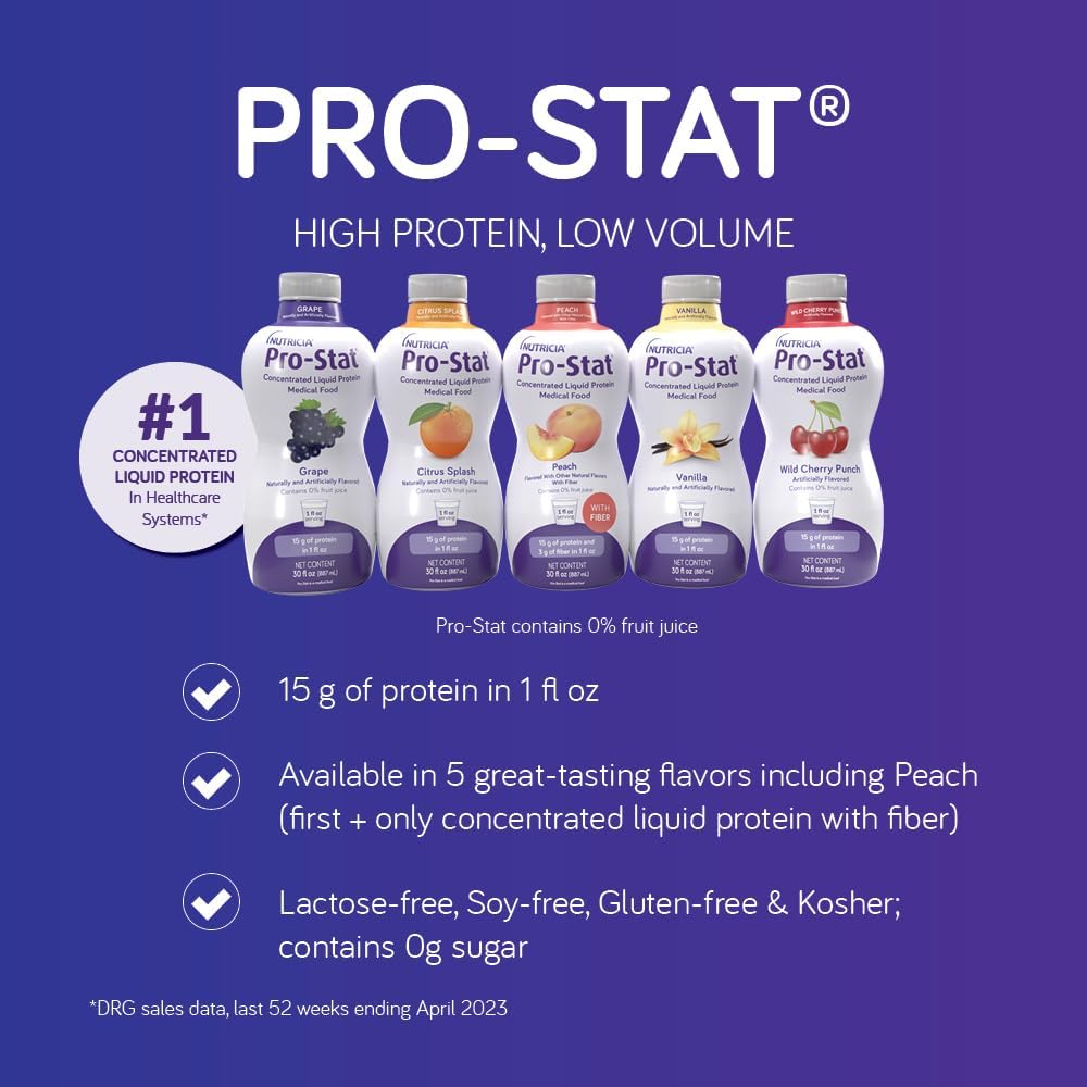 Pro-Stat Concentrated Liquid Protein Medical Food - Grape Flavor, 30 Fl Oz Bottle - Image 9