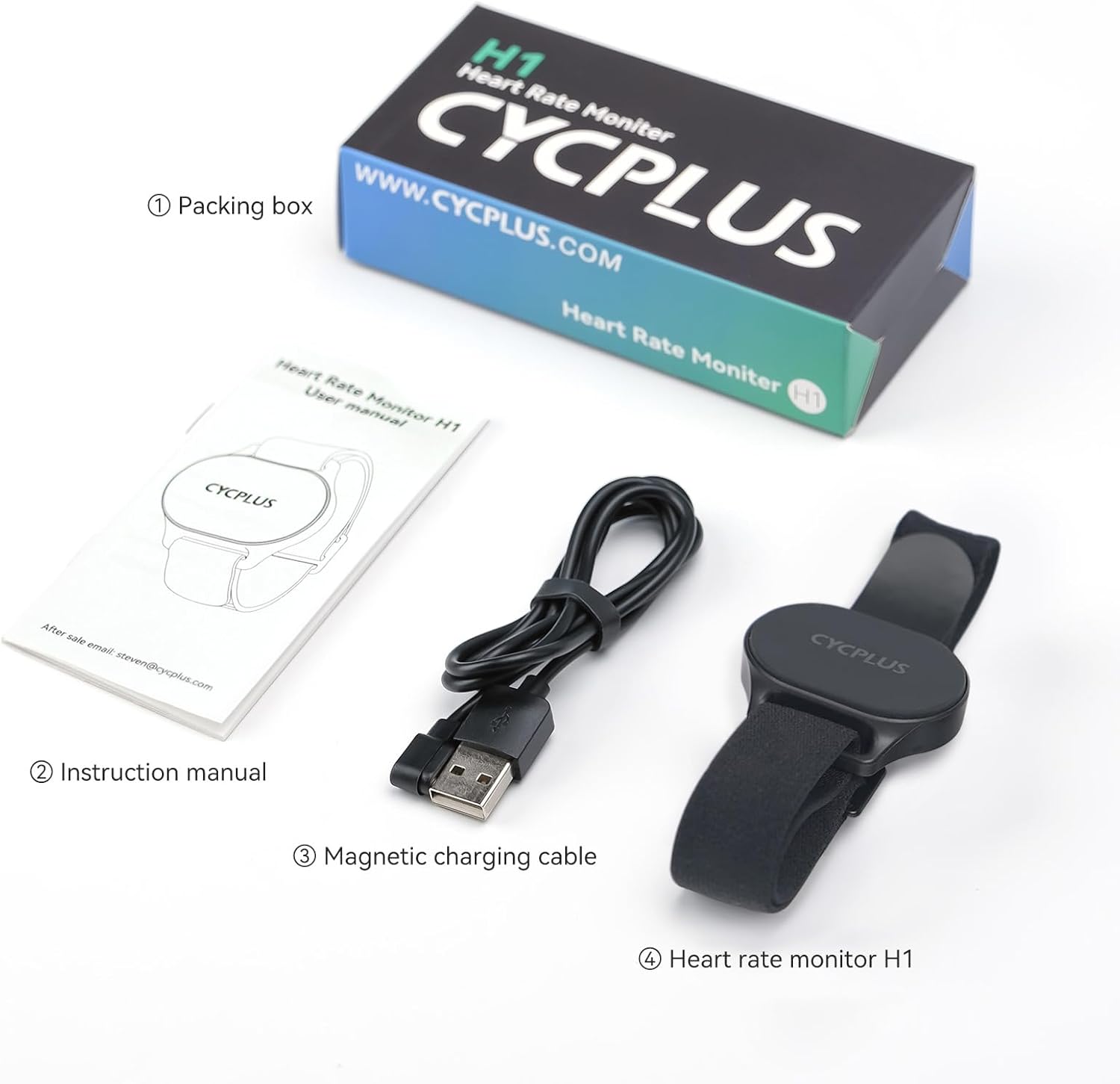 CYCPLUS Heart Rate Monitor Armband,Bluetooth 5.1 ANT+ HR Monitor with HR Zone LED Indicator, IP67 Waterproof, Use for Running Cycling Gym and Other Sports (2025 Upgraded Model) - Image 9