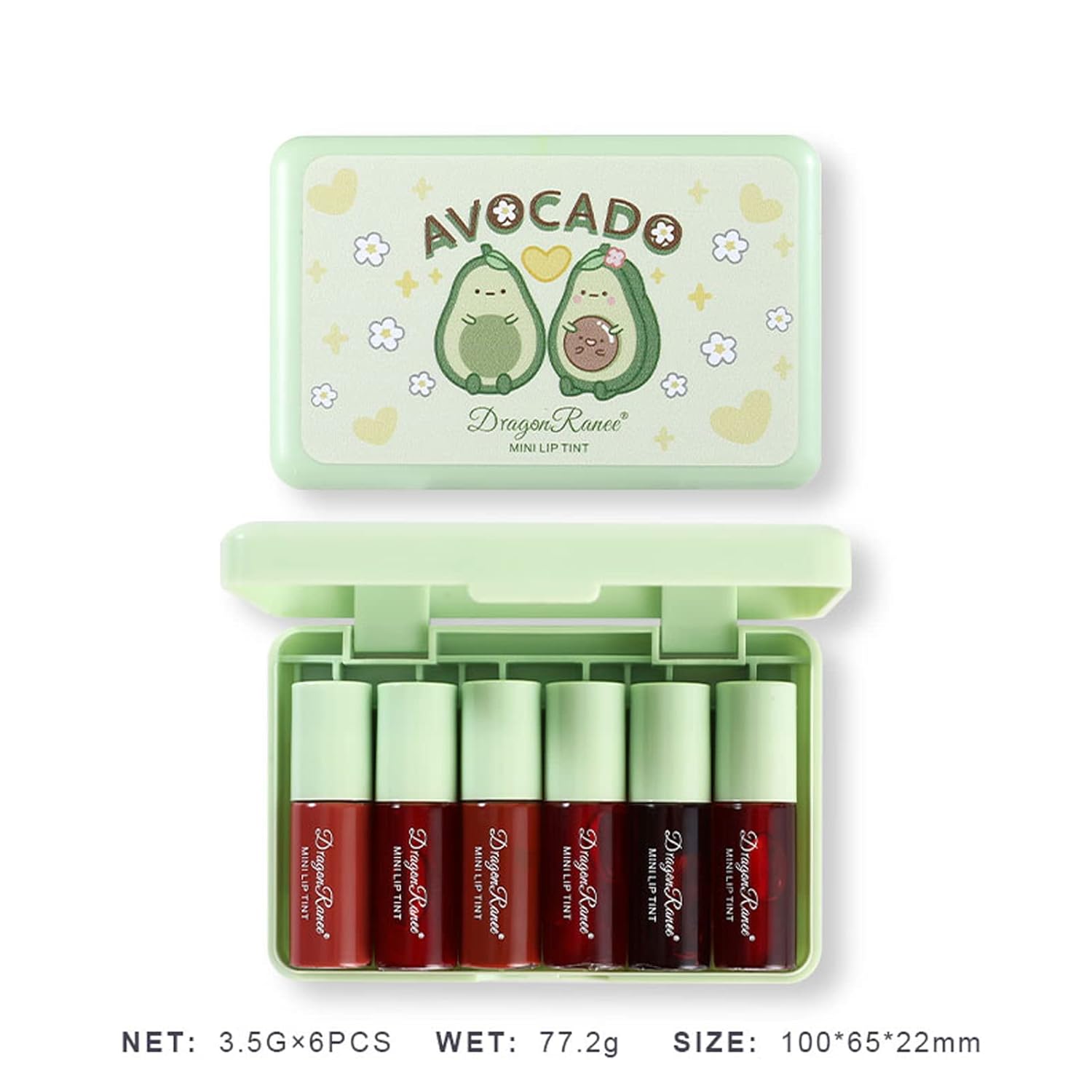 6 Colors Lip Tint Stain Set,Korean Velvet Water Lip Tint,Natural Lip and Cheek Tint, Long lasting Non-Stick Cup Waterproof Lip Tint Makeup - Image 8