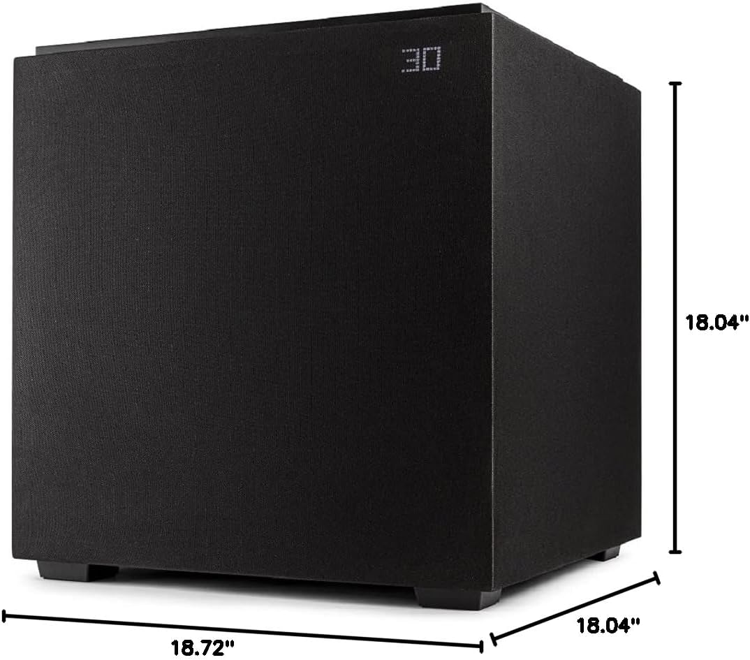 Definitive Technology Descend DN12 12" Subwoofer (2021 Model) - Optimized for Movies and Music, New 3XR Architecture, 1500W Peak Class H Amplifier & (2) Pressure-Coupled 12" Bass Radiators, Black - Image 7