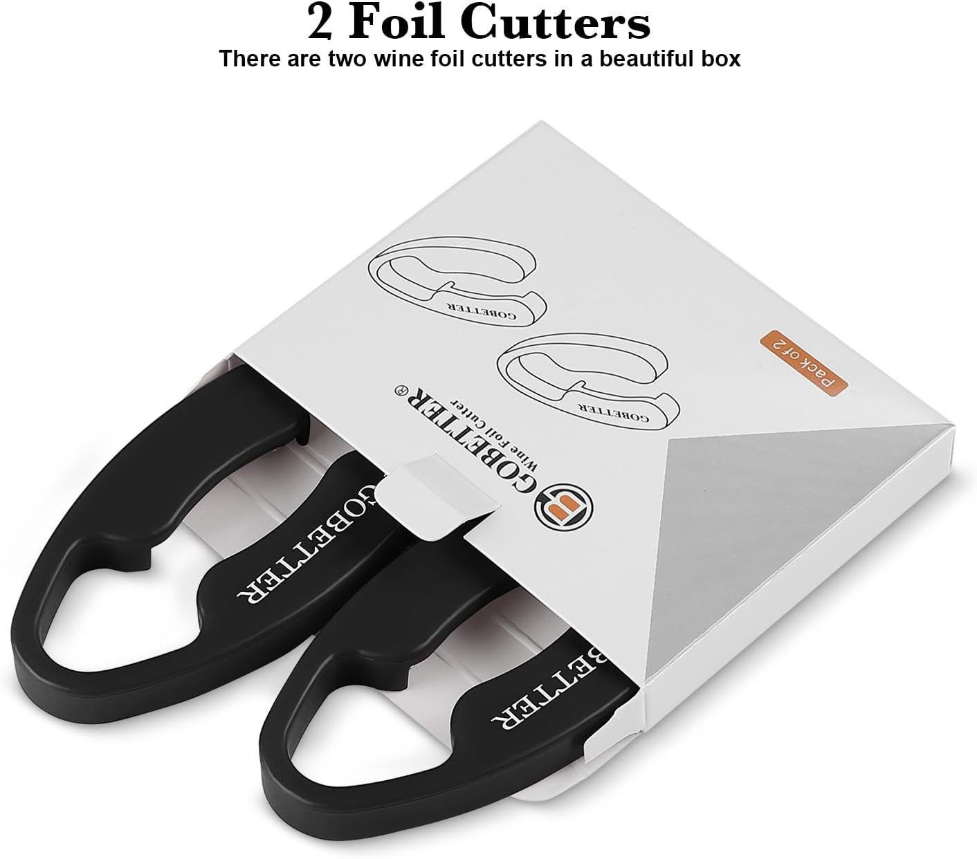 GOBETTER 2 Pcs Wine Foil Cutter Magnetic Design, 4 Stainless Blades Foil Remover Wine Bottles Opener Accessory, Removes Foil Top Effortlessly for Wine Lovers, Black - Image 7