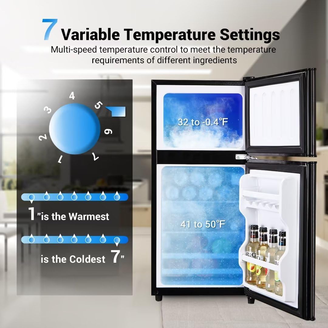 FLS-80-BLACK Refrigerator, Black - Image 6