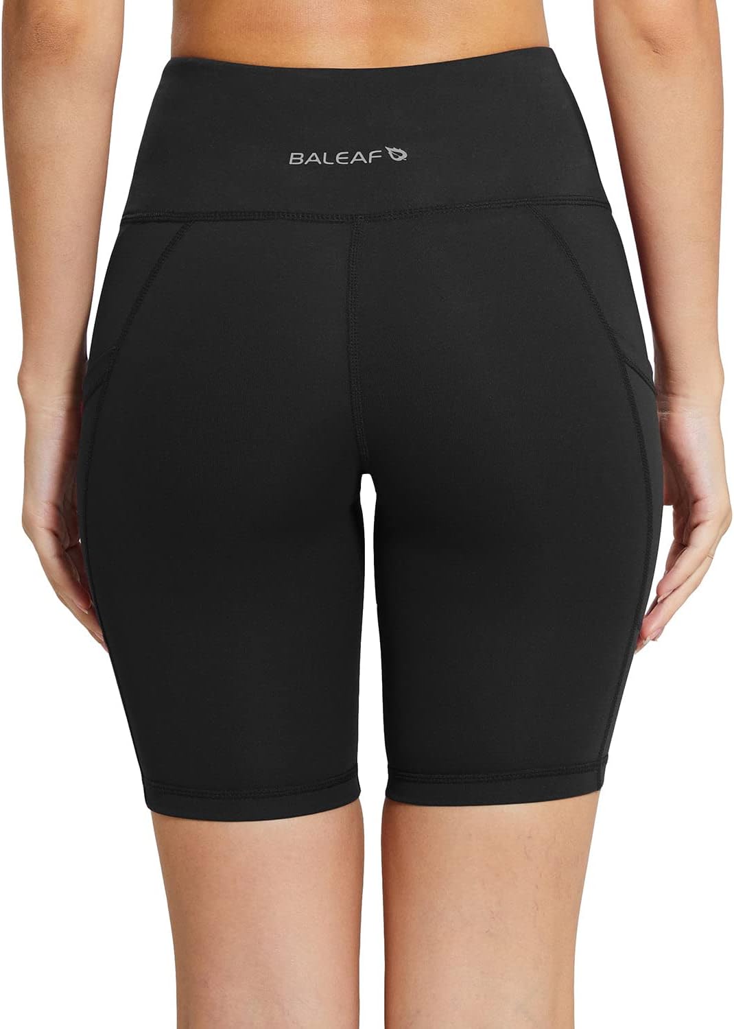 baleaf Women's 8"/ 5"/ 3" Biker Shorts High Waist Yoga Workout Gym Running Volleyball Spandex Shorts with Pockets - Image 4