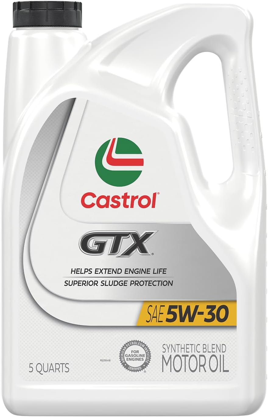 Castrol GTX 5W-30 Synthetic Blend Motor Oil, 5 Quarts - Image 2