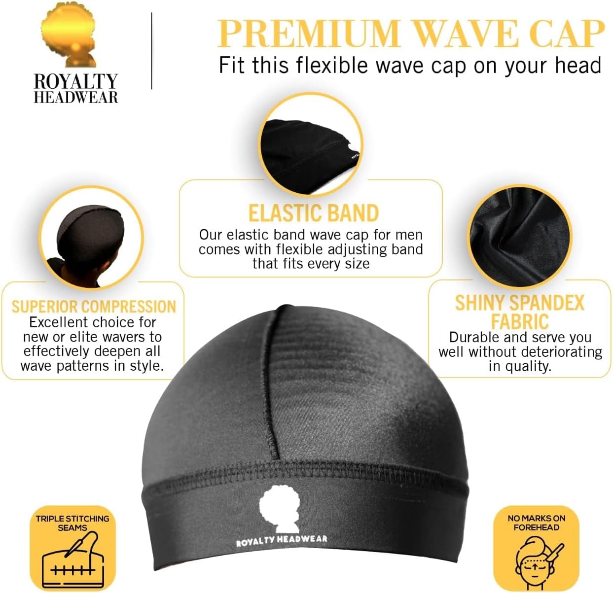 Premium Wave Cap, The Best Wave Cap for for 360, 540, and 720 Waves. - Image 3