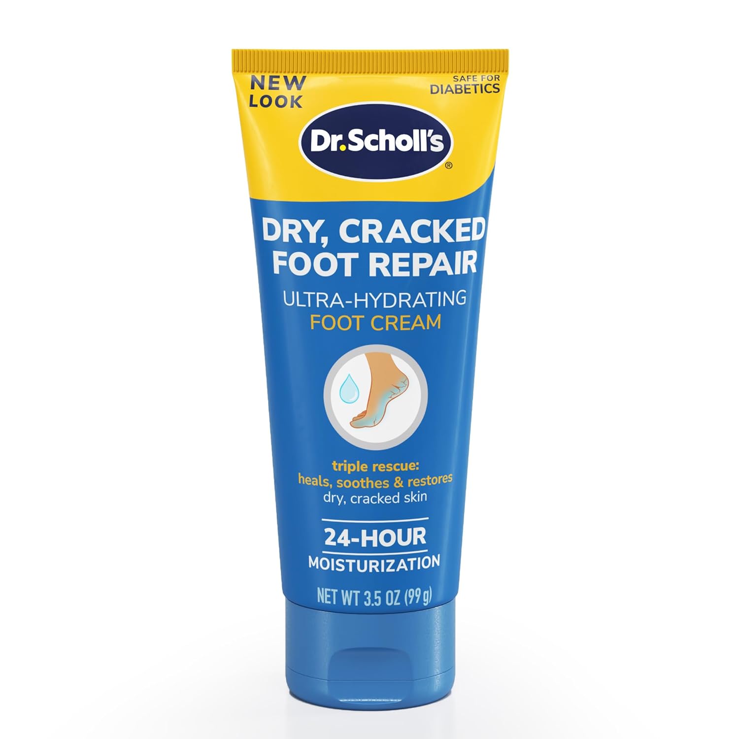 Dr Scholl's Dry, Cracked Foot Repair Ultra-Hydrating Foot Cream Moisturizer, 3.5 oz, Skin Care Foot Lotion with 25% Urea for Dry Cracked Feet, Heals and Moisturizes for Healthy Feet - Image 2