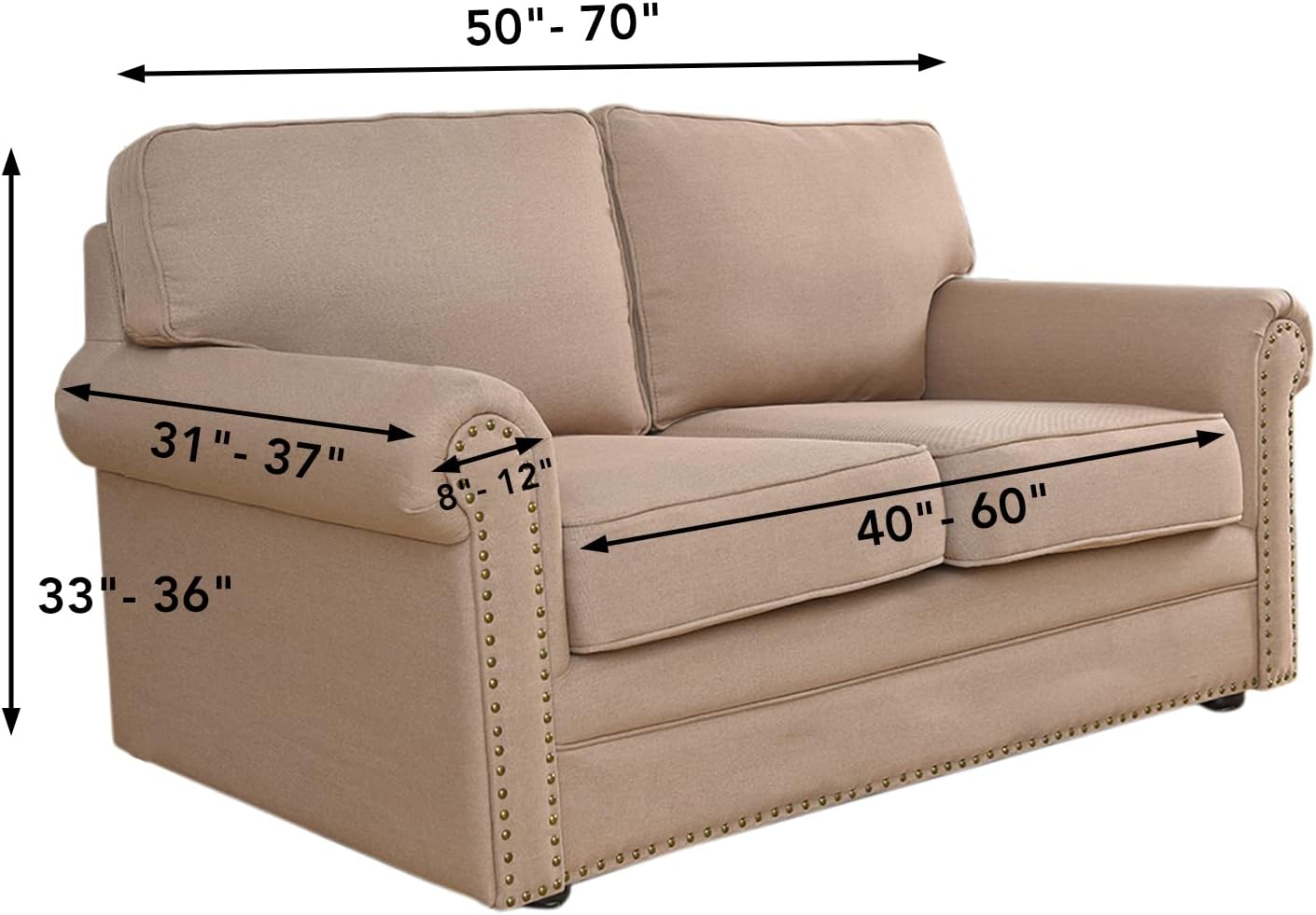 Easy-Going Stretch Loveseat Slipcover 1-Piece Sofa Cover Furniture Protector Couch Soft with Elastic Bottom for Kids Polyester Spandex Jacquard Fabric Small Checks (Loveseat, Dark Gray) - Image 7