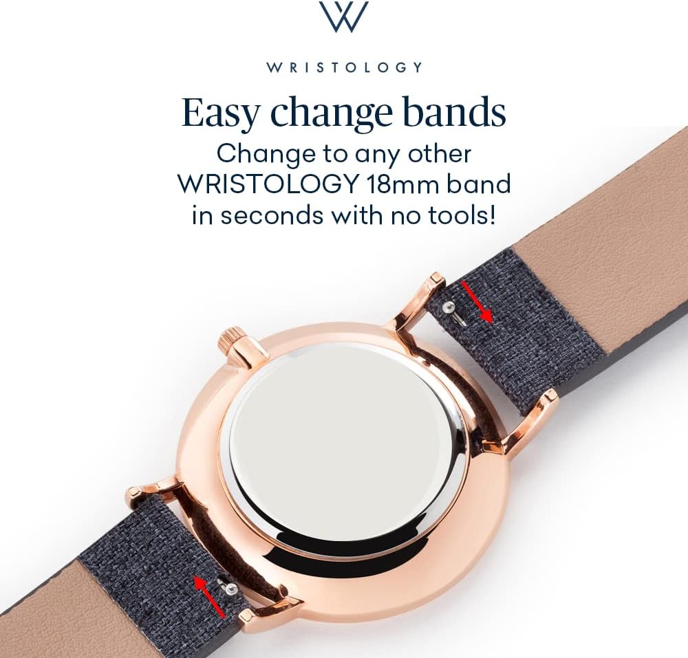 Wristology 29 Styles Maxi Numbers Watch Leather Band - Interchangeable Genuine Leather Strap - Large Easy to Read Nurse Watch with Second Hand for Women, Men, Nurses, Teachers, Olivia - Image 6