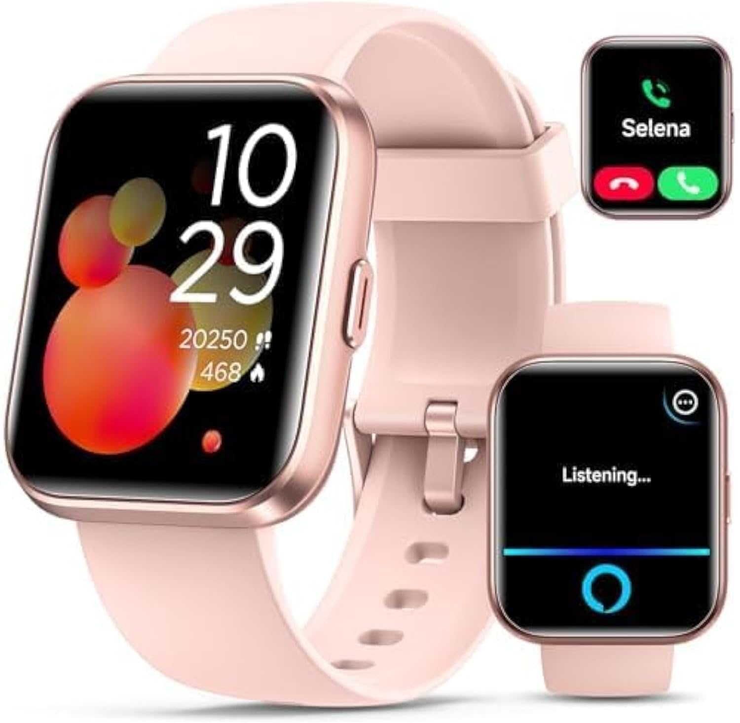 Smartwatch for Women, Compatible with Android & iPhone, 1.8'' Fitness Tracker Watch with Alexa, Call & Notification Alerts, Heart Rate & Sleep Monitor, 120 Sports Modes, Waterproof Watch for Women - Image 2