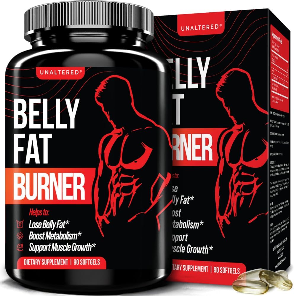 UNALTERED Belly Fat Burner for Men - Natural Weight Loss Pills to Support Reduced Body Fat, Preservation of Lean Muscle Mass, and a Healthy Metabolism - CLA Dietary Supplement - 90 Softgel Capsules - Image 2