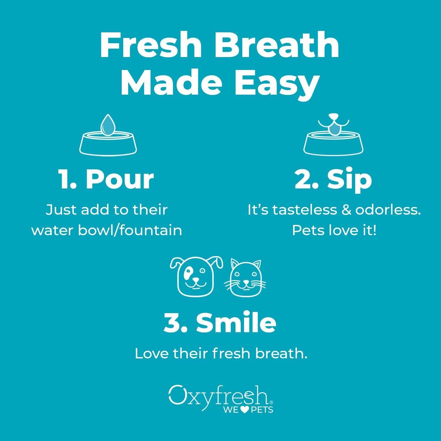 Oxyfresh Premium Pet Dental Care Solution Pet Water Additive: Best Way to Eliminate Bad Dog Breath and Cat Bad Breath - Fights Tartar & Plaque - So Easy, Just Add to Water! Vet Recommended 16 oz. - Image 9