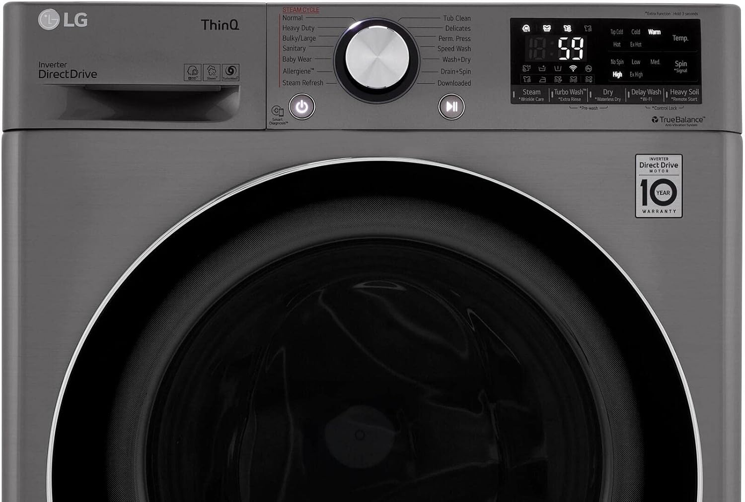 LG WM3555HVA COMBINATION WASHER ELECTRIC DRYER - Image 7
