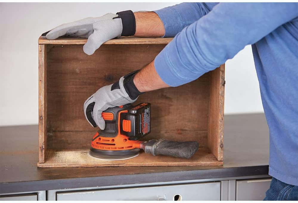 BLACK+DECKER 20V MAX Orbital Sander, Cordless, 12,000 OPM, 2 Sandpaper Sheets, Battery and Charger Included (BDCRO20C) - Image 6