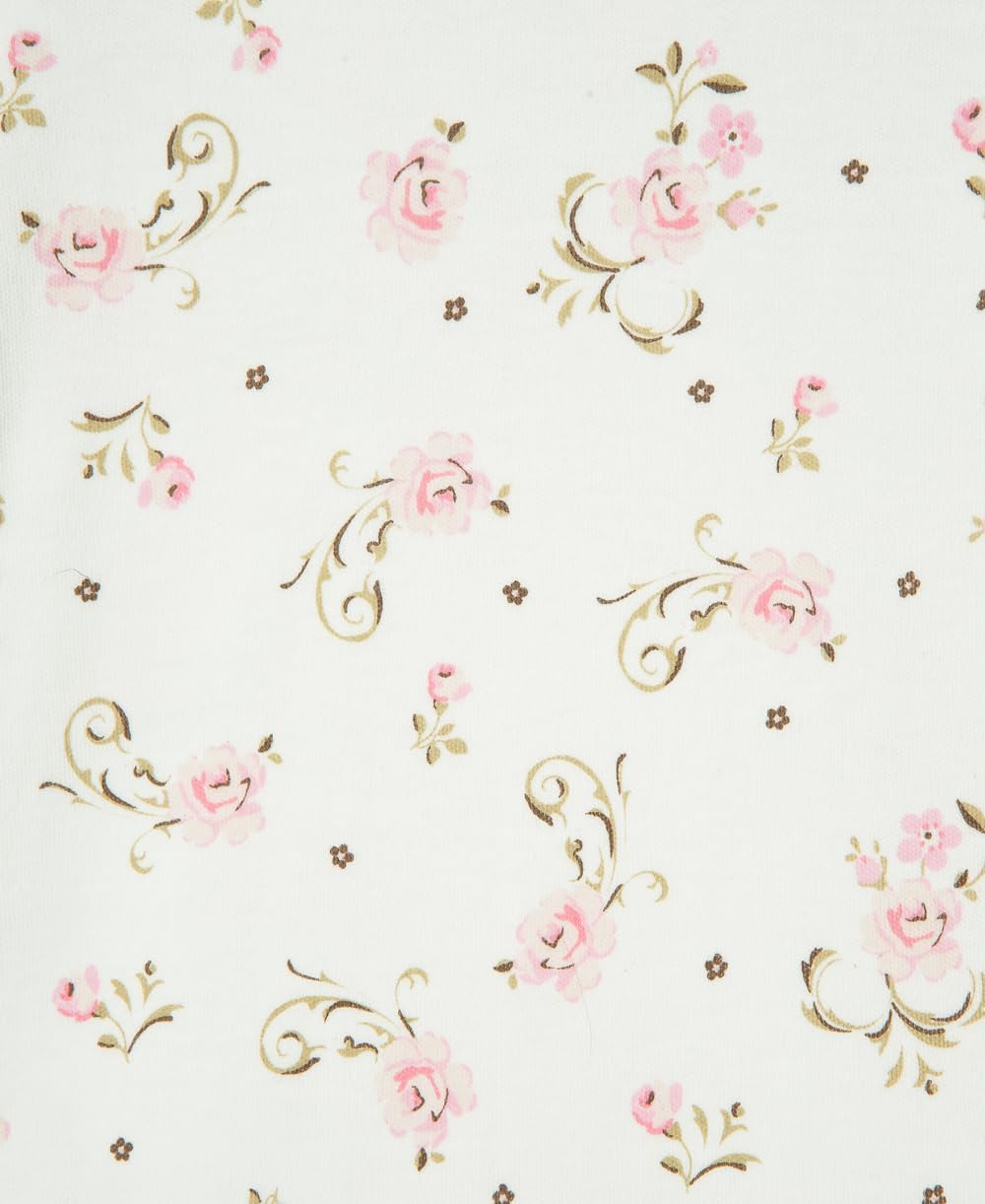 Little Me Clothes for Baby Girls 100% Cotton Scratch-Free Tag Footed One-Piece Romper and Hat Sleeper Set Preemie to 9 Months - Image 4