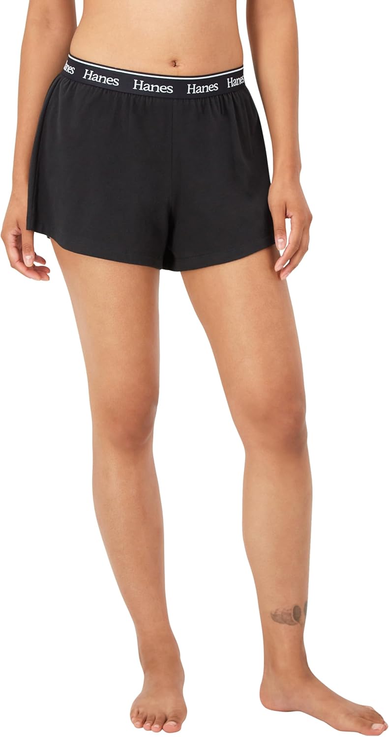 Hanes Women's Originals Comfywear Sleep Shorts (2 Pack) - Image 3