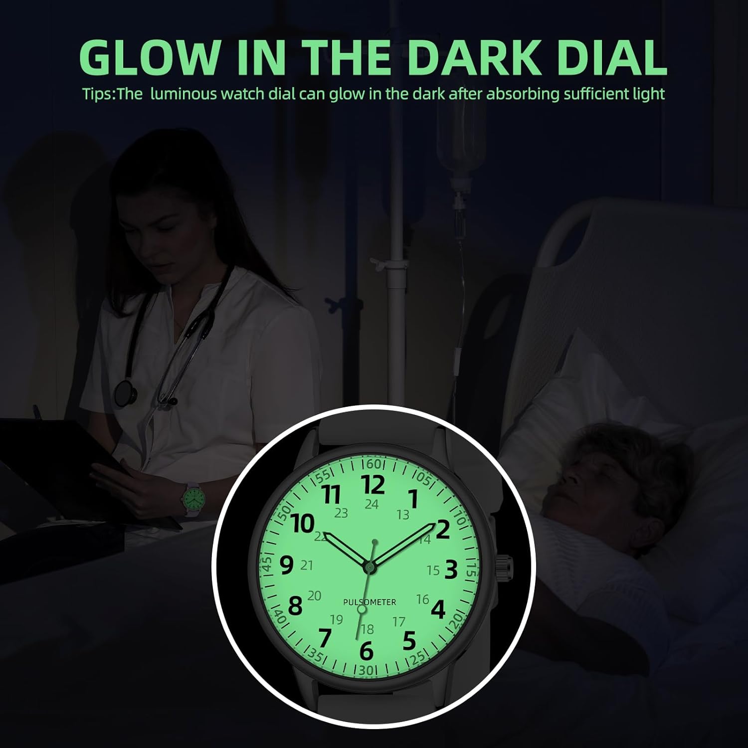 Nurse Watch for Women Waterproof Analog Silicone Watch with Second Hand Nursing Watch - Image 5