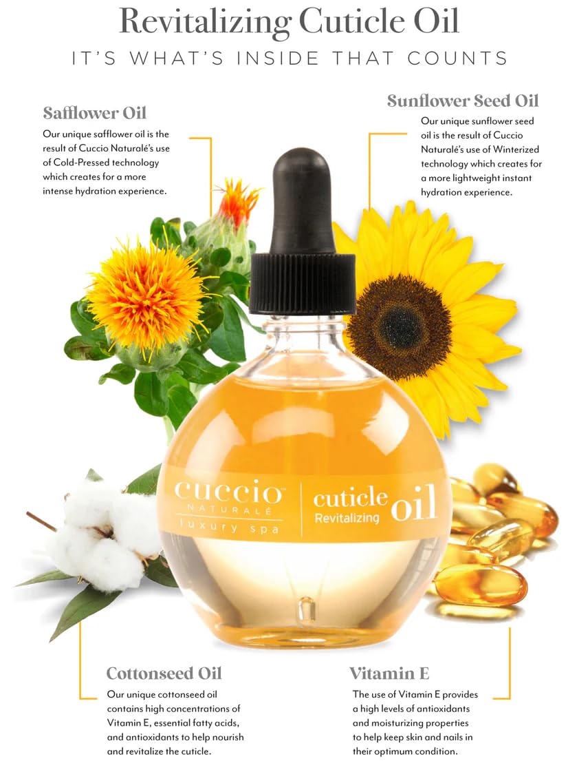 Cuccio Naturale Revitalizing- Hydrating Oil For Repaired Cuticles Overnight - Remedy For Damaged Skin And Thin Nails - Paraben /Cruelty-Free Formula - Milk And Honey - 2.5 Oz - Image 3