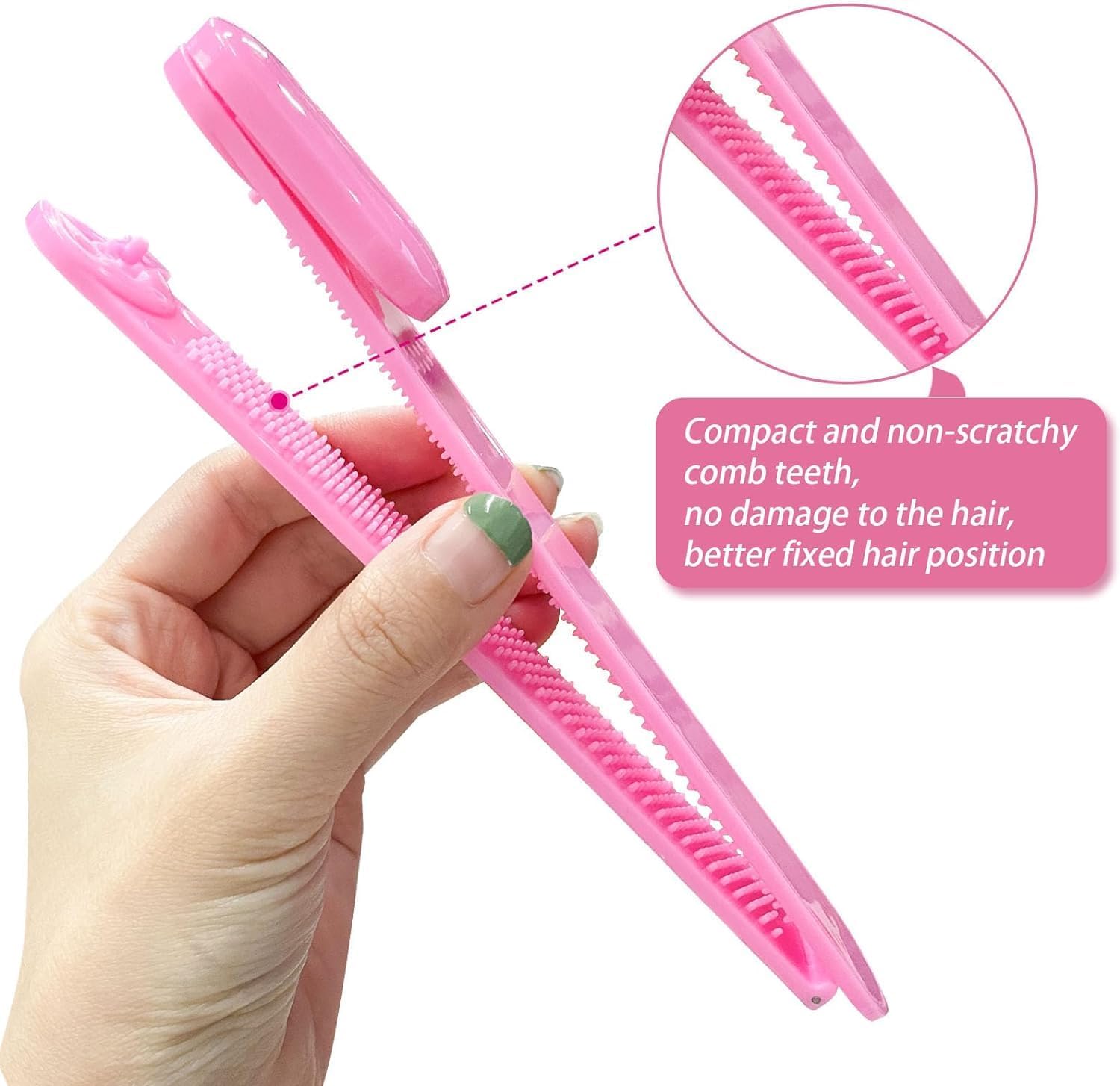 Professional Hair Cutting Kit for Women Gifts, Easy-to-Use Split Ends Hair Trimmer, DIY Home Hair Cutting Tools for Bangs, Layers, Bobs, Practical Hair Cutting Clip, Pink - Image 8