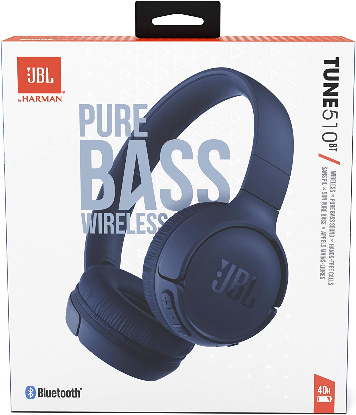 JBL Tune 510BT - Bluetooth headphones with up to 40 hours battery, microphone for call, foldable and comfortable, Android and iOs compatible (Blue) - Image 9