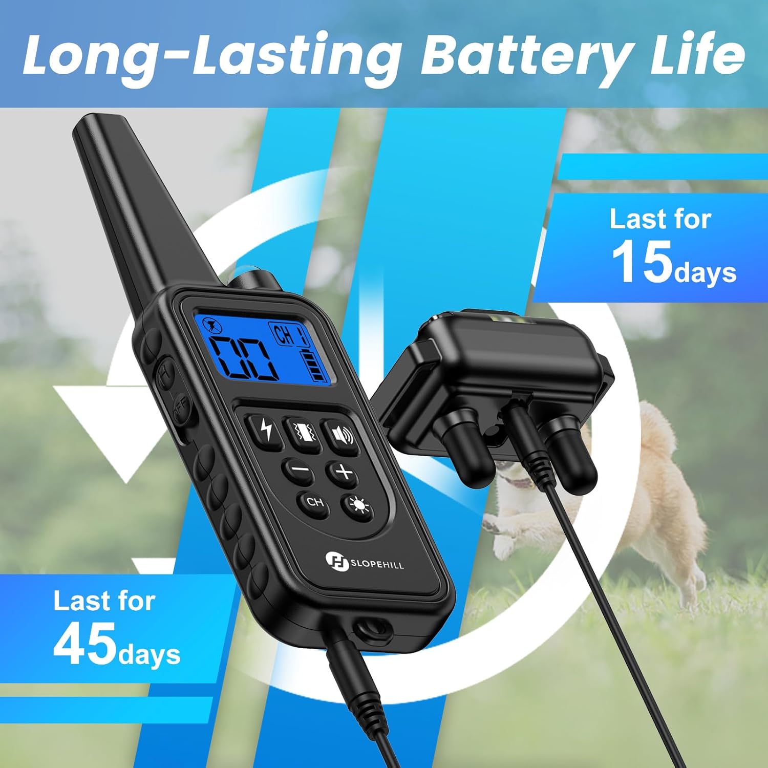 Dog Training Collar with 7 Training Modes, 2600Ft Remote Electronic Dog Shock Collar, Electric Shock Collar for Small Medium Large Dogs (Green) - Image 9