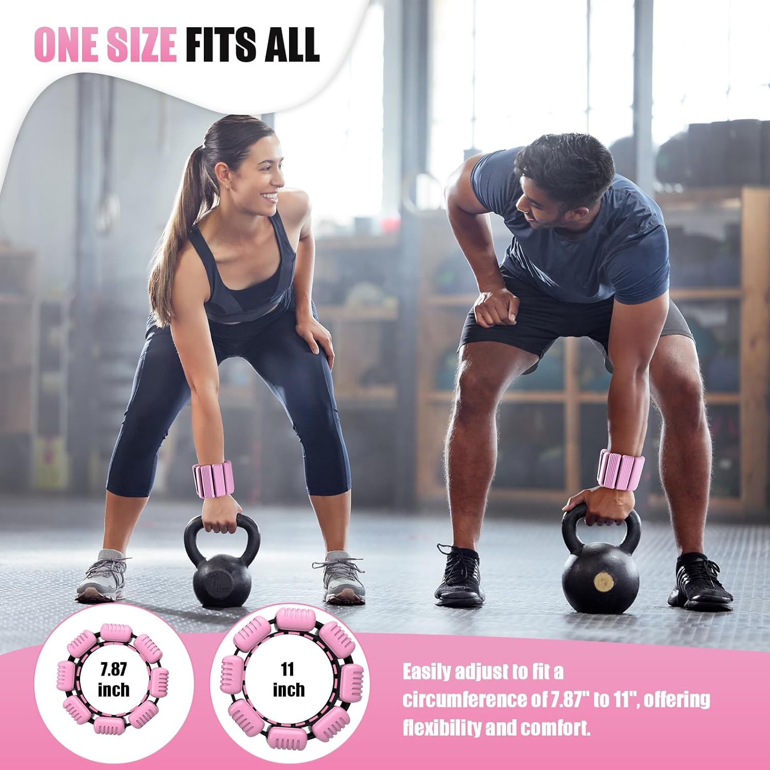 Pilates Wrist Ankle Weights for Women, Wearable Strong Arm & Leg Weights Set of 2(1 lb/2.2 lbs Each), Adjustable Ankle Weights for Walking, Yoga, Dance, Barre, Gym - Image 7