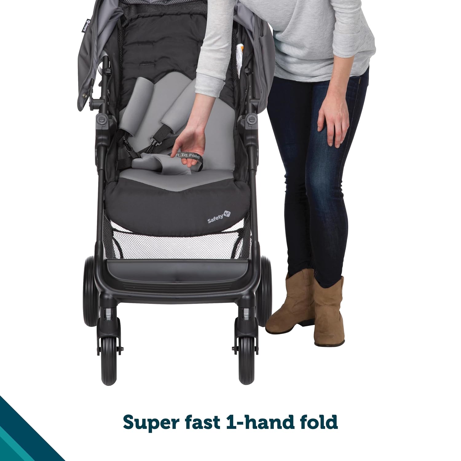 Safety 1st Smooth Ride Travel System Stroller and Car Seat OnBoard™ FLX - Efficient Infant Car Seat Stroller and Infant Car Seat and Stroller Combo, Monument - Image 8