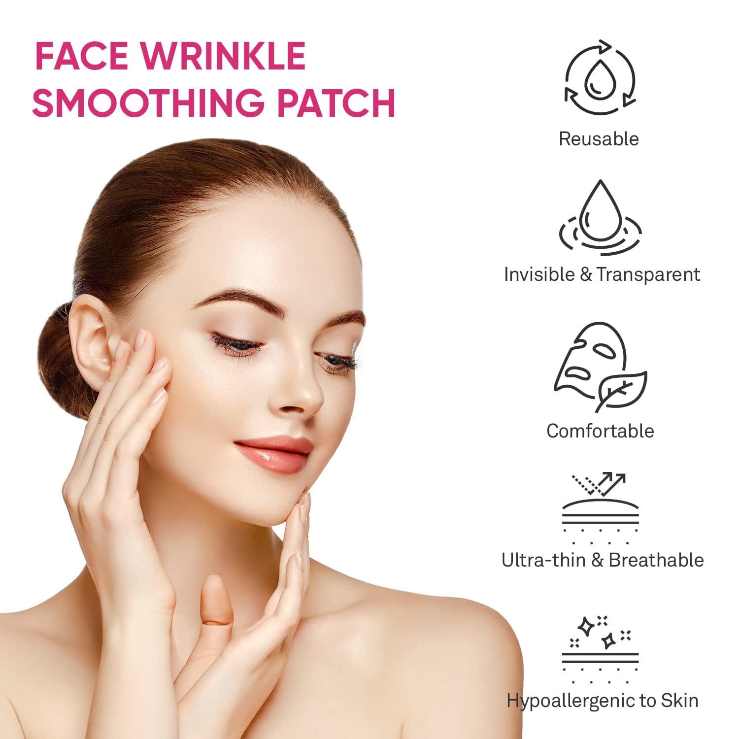 Forehead Wrinkle and Facial Patches: Face Wrinkle Treatment for Forehead, Smile Line, Under Eye- Anti Wrinkle Patches 192pcs - Image 6