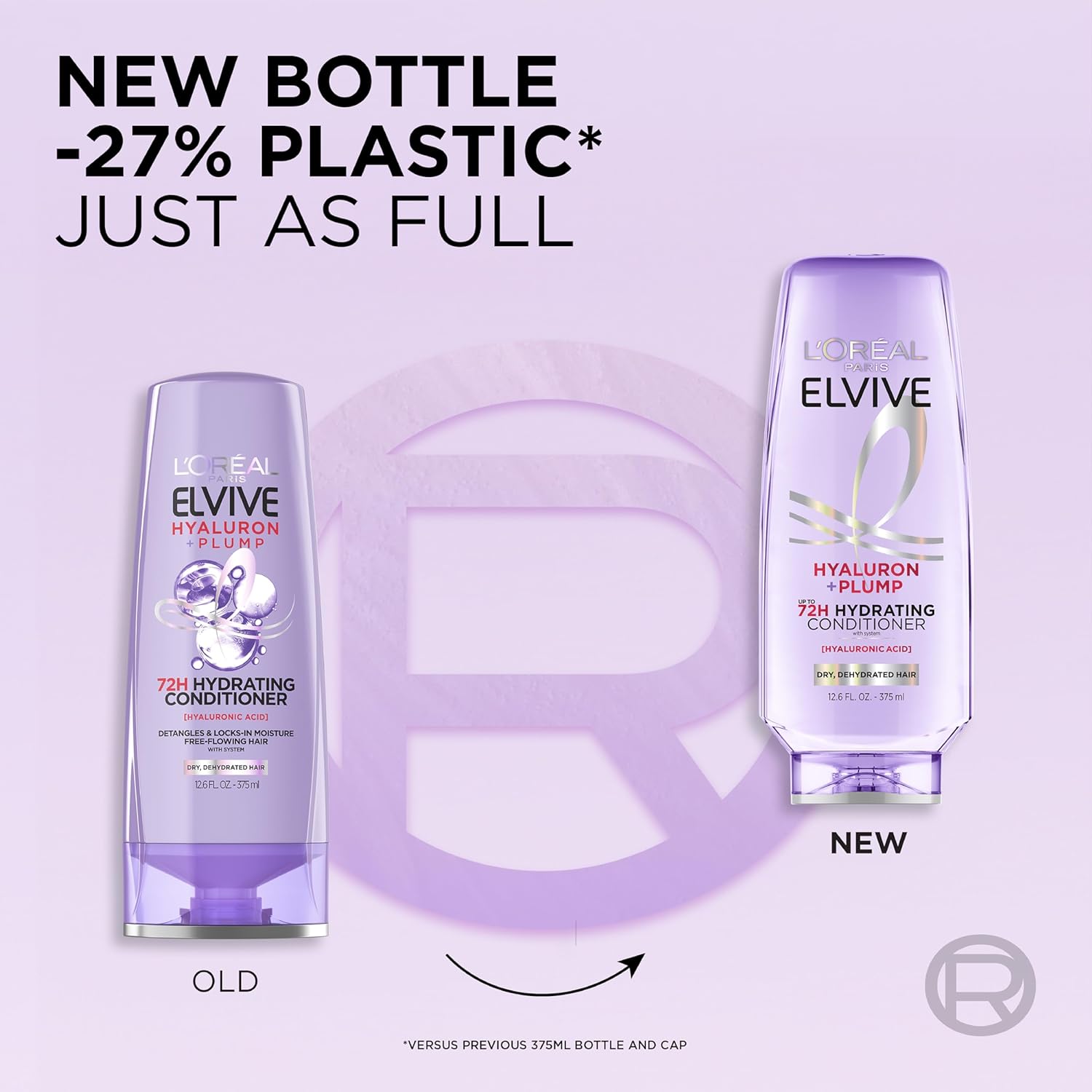 L'OREAL PARIS Elvive Hyaluron Plump Hydrating Conditioner for Dehydrated, Dry Hair Infused with Hyaluronic Acid Care Complex, Paraben-Free, 12.6 Fl Oz - Image 6