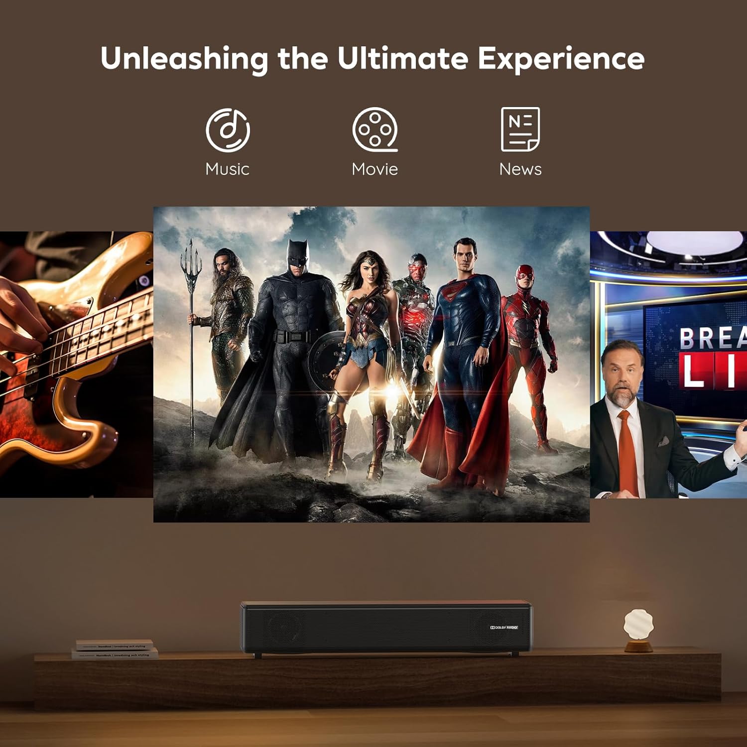 TV Sound Bar, Bluetooth Soundbar with Dolby Digital Surround Audio System for Smart TV, HDMI ARC/Opt/Aux Home Theater Speaker for Game/PC/Projector - Image 5