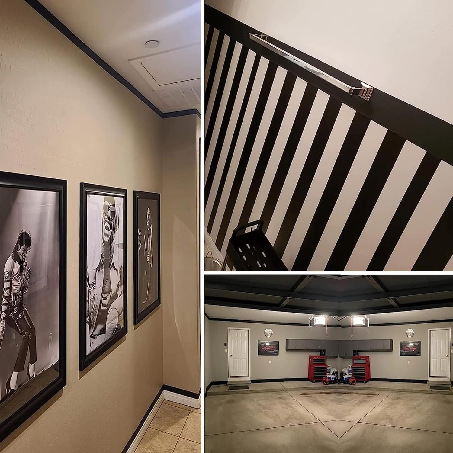 10M Black Wood Grain Removable PVC Waterproof Border Wall Decor Removable Self Adhesive Kitchen Bathroom Tiles Sticker Wallpaper 4.2x390 - Image 10