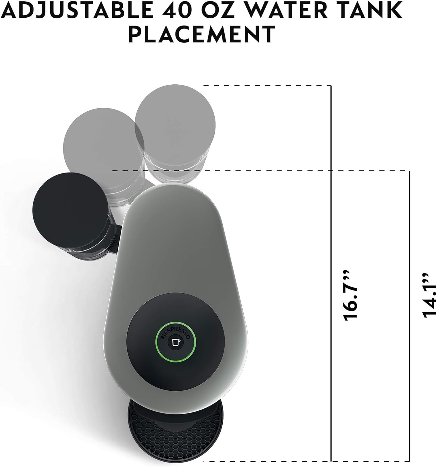 Nespresso Vertuo Plus Coffee and Espresso Maker by De'Longhi, Grey - Image 3