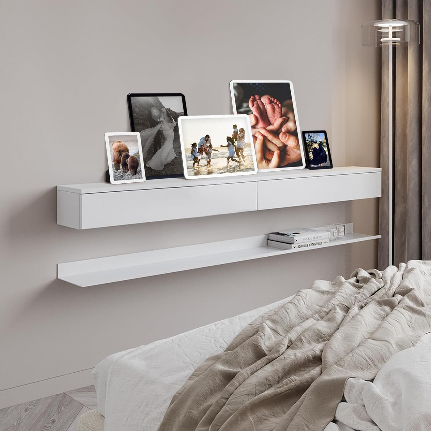 IZIDDO 4x6 Picture Frame Black Real Glass Picture Frames Minimalist Decor Photo Frame with Wall Mount or Tabletop Standing - Image 6