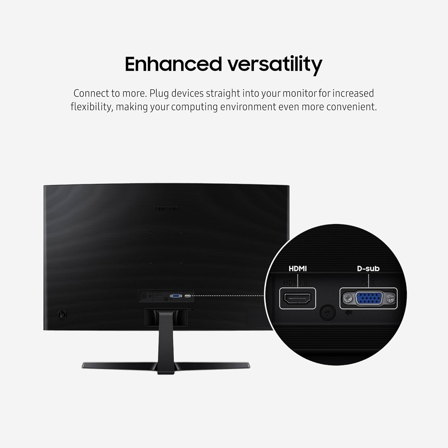 SAMSUNG 27" Essential S3 (S36GD) Series FHD 1800R Curved Computer Monitor, 100Hz, Game Mode, Advanced Eye Comfort, HDMI and D-sub Ports, LS27D366GANXZA, 2024 - Image 7